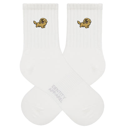Golden Retriever Embroidered Cotton Socks for Dog Lovers | Pup Culture Collection