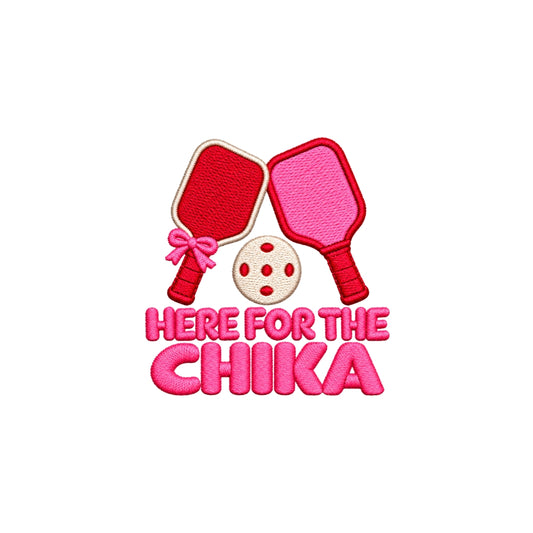 Here for the Chika embroidery design from the Dink Pa More pickleball collection by IDENTITY Apparel