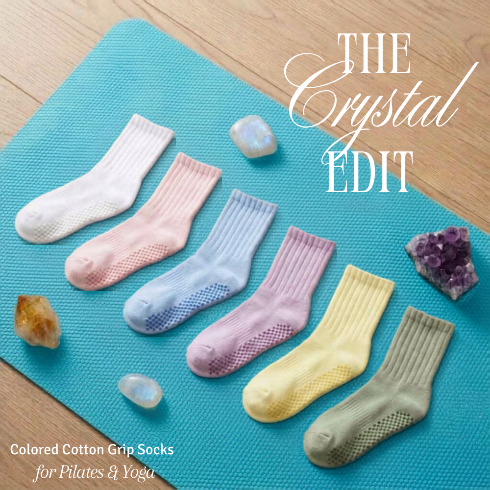 Women's Non-Slip Grip Socks for Yoga, Pilates & Barre | The Crystal Edit