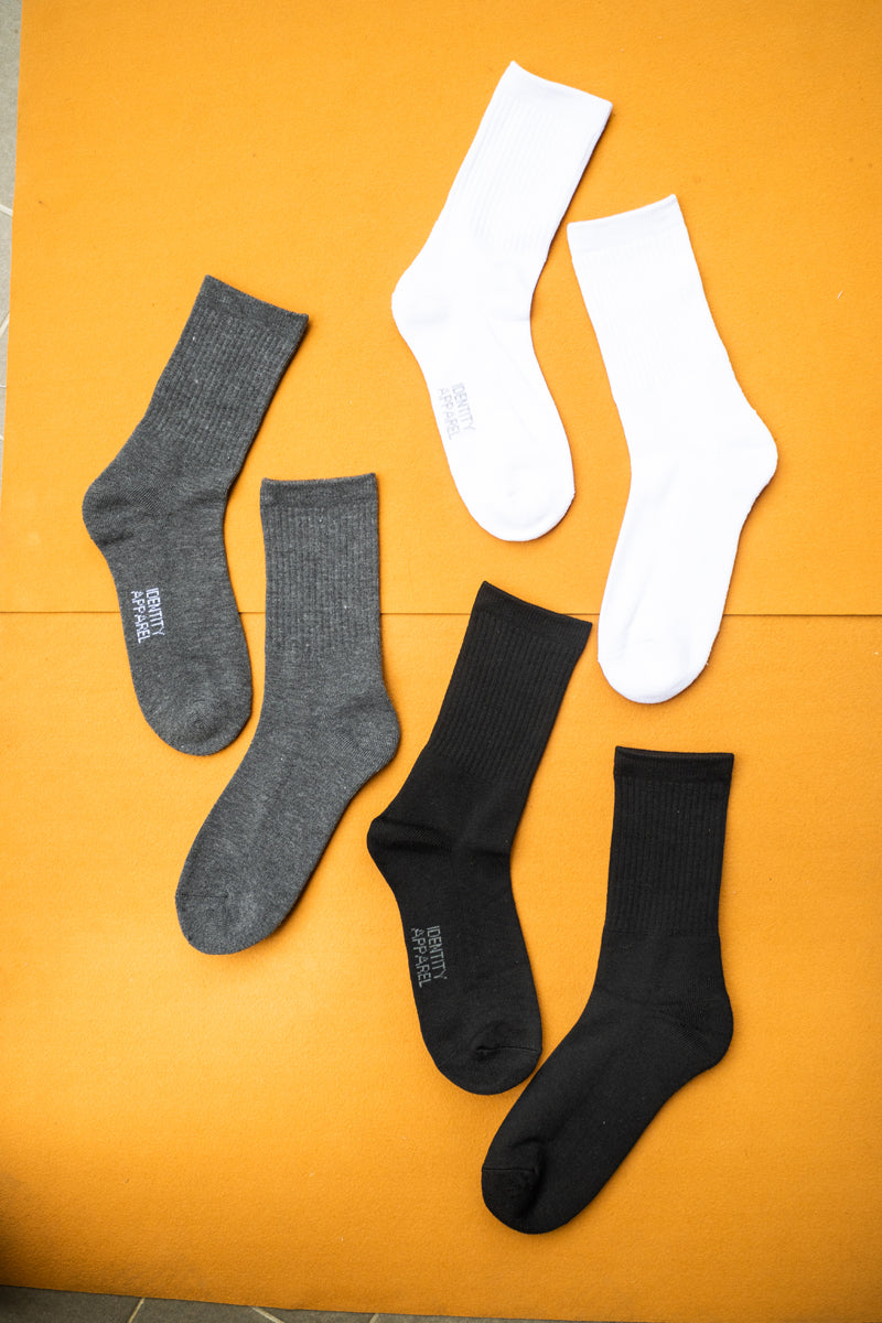 Active Wear Extra Thick Crew Length Sports Socks with Double Padded Sole Cushion