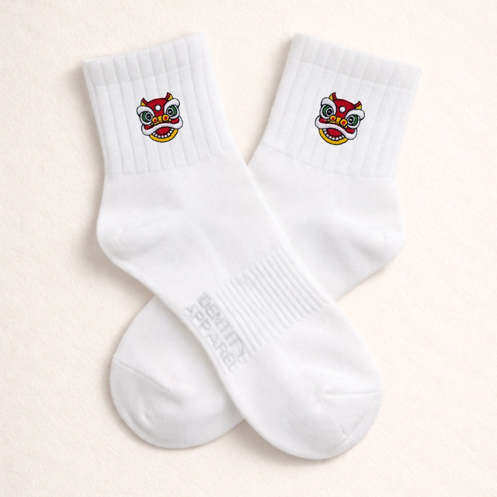 Chinese New Year Embroidered Premium Cotton Socks | Lucky Year Collection