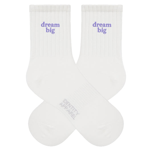 Dream Big Embroidered Premium Cotton Socks | IDENTITY Apparel