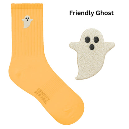 Friendly Ghost Embroidered Novelty Socks | Limited Edition Halloween 2025