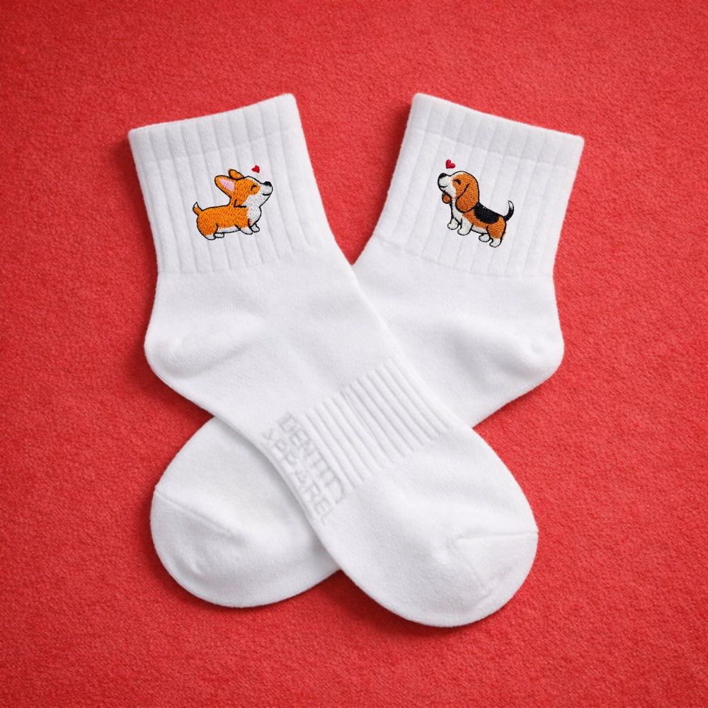 Valentine's Day Special Embroidered Premium Cotton Socks | Kilig Season Collection