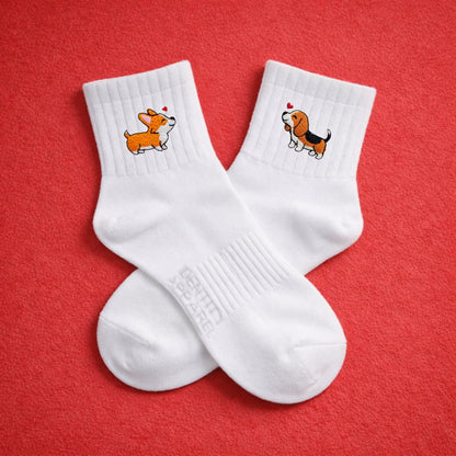 Valentine's Day Special Embroidered Premium Cotton Socks | Kilig Season Collection