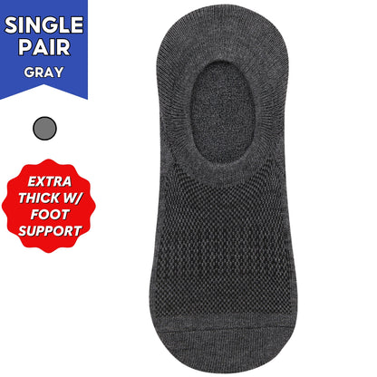 IDENTITY Apparel Sports Socks Collection Extra Thick Active Wear Invisible Foot Socks with Arch Support