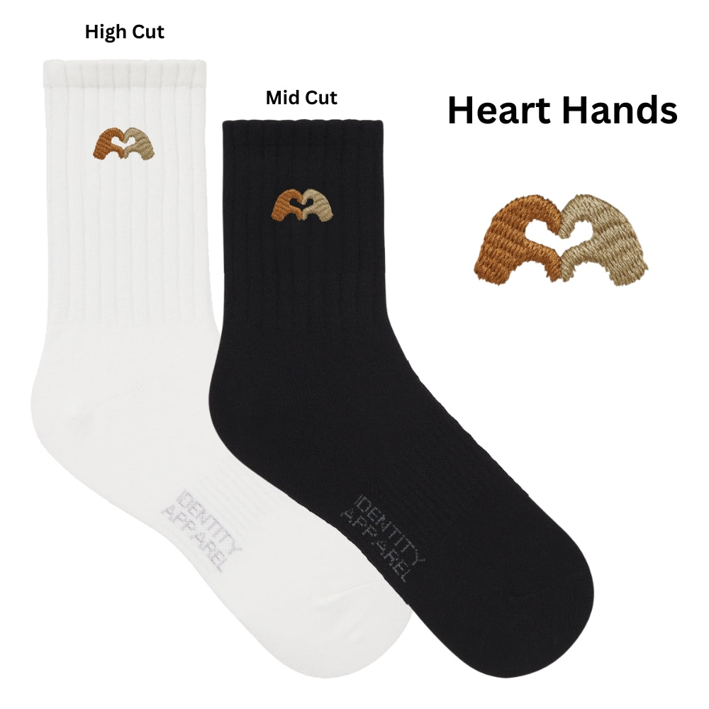 Love Wins Collection Pride Theme Embroidered Basic Cotton Socks with Arch Support