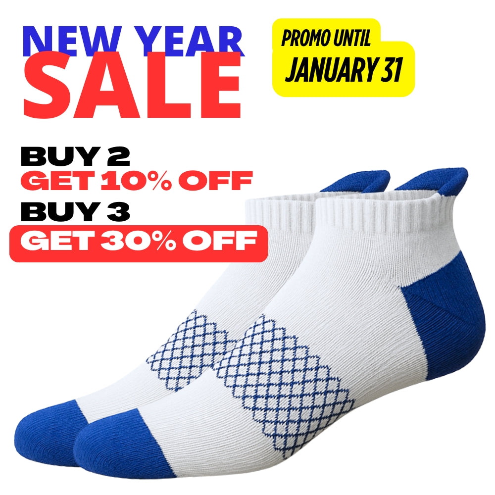 New Year Sale Ankle-Length Nylon Running Socks with Cushioned Sole & Arch Support