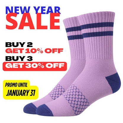 New Year Sale Quarter-Length Nylon Running Socks with Cushioned Sole & Arch Support