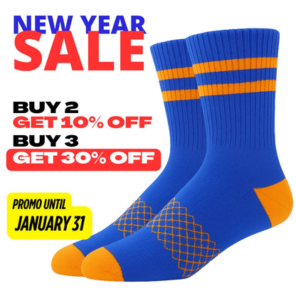 New Year Sale Quarter-Length Nylon Running Socks with Cushioned Sole & Arch Support