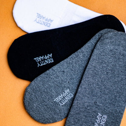 No-Show Invisible Basic Boat Socks with Wide Opening and Anti Slip Heel Gel