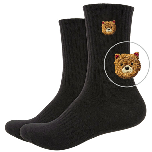 Basic Crew Socks with Chow Chow Embroidery