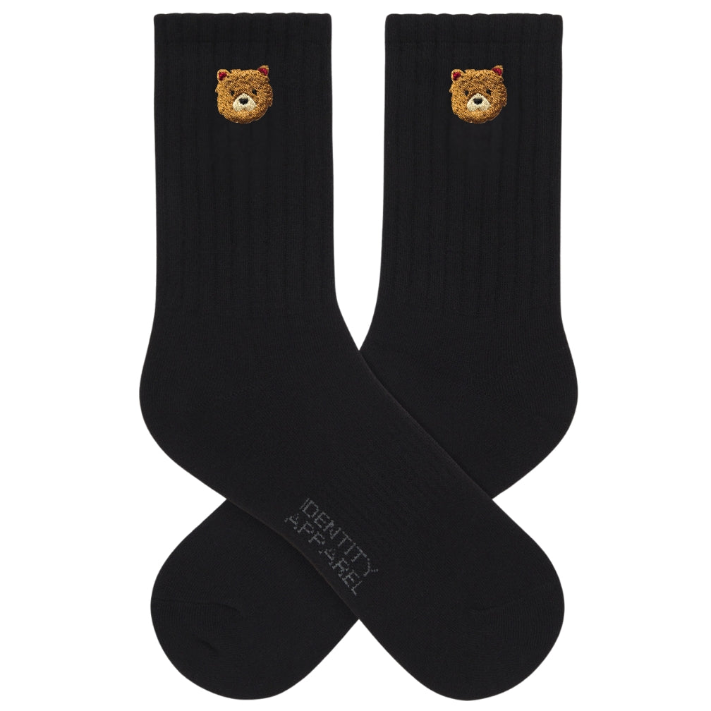 Basic Crew Socks with Chow Chow Embroidery