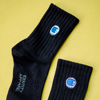 Basic Crew Socks with Astro Embroidery