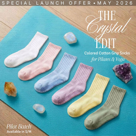 Women's Non-Slip Grip Socks for Yoga, Pilates & Barre | The Crystal Edit
