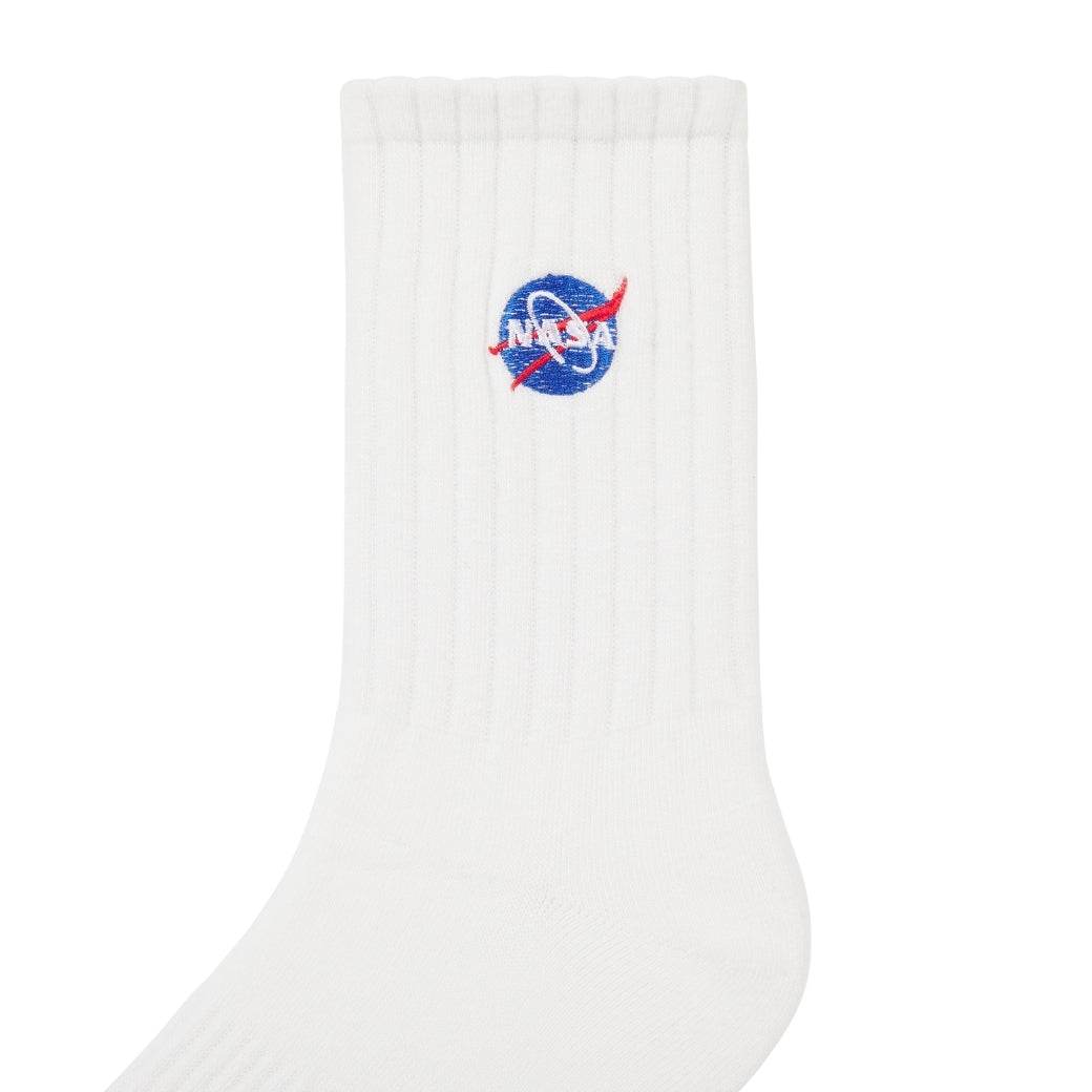 Basic Crew Socks with NASA Embroidery