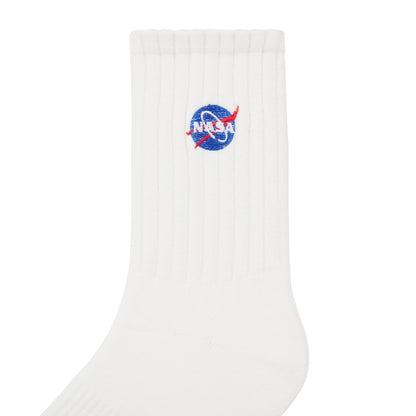 Basic Crew Socks with NASA Embroidery