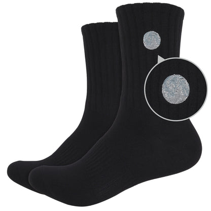 Basic Crew Socks with Moon Embroidery