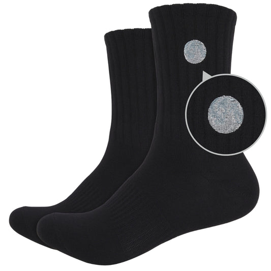 Basic Crew Socks with Moon Embroidery