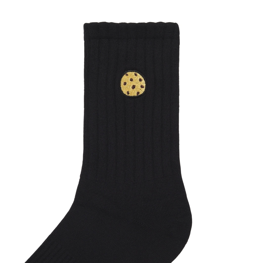 Basic Crew Socks with Cookie Embroidery