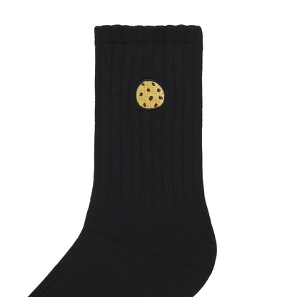 Basic Crew Socks with Cookie Embroidery