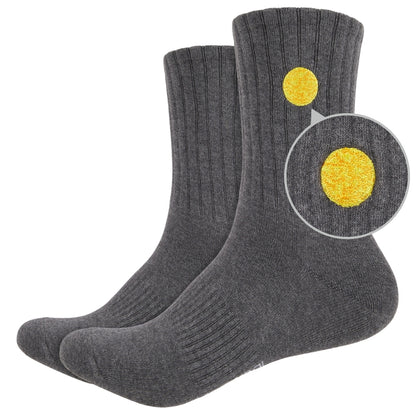 Basic Crew Socks with Sun Embroidery