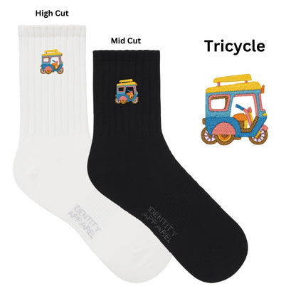 Medyas ng Bayan Filipino Themed Embroidered Basic Cotton Socks