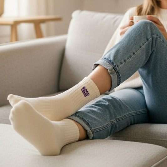 Millennial Slang Embroidered Premium Cotton Statement Socks | IDENTITY Apparel