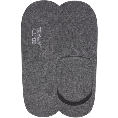 No-Show Invisible Basic Boat Socks with Wide Opening and Anti Slip Heel Gel