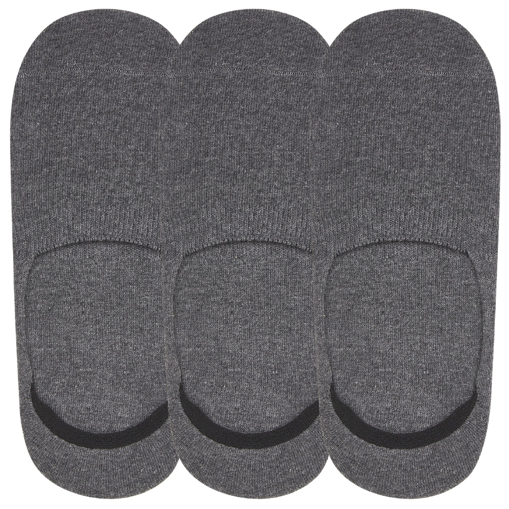 No-Show Invisible Basic Boat Socks with Wide Opening and Anti Slip Heel Gel