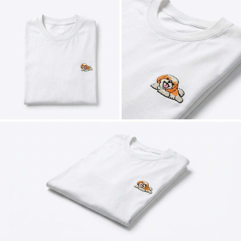 Aspin Embroidered Premium Cotton Plain T-Shirt