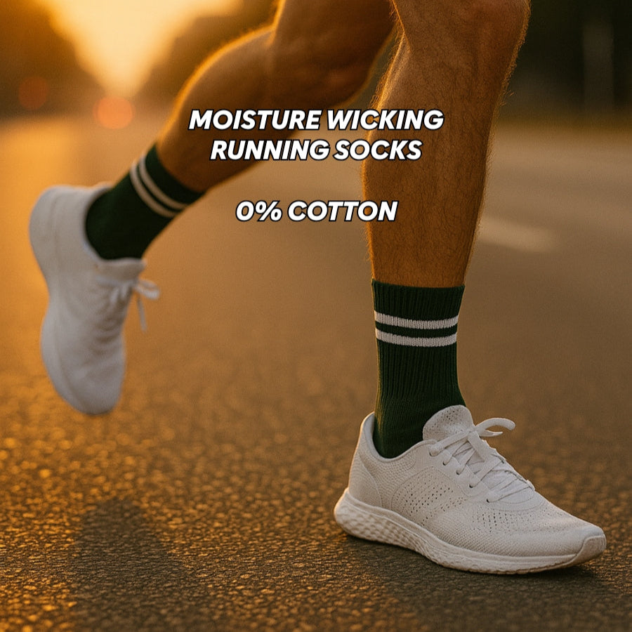Mid Cut Quarter Length Running Sports Socks w/ Double Padded Cushioned Sole and Beehive Arch Compression Support