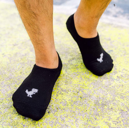 Below the Ankle Hidden Invisible No-Show Cotton Foot Socks with Retro Game Print