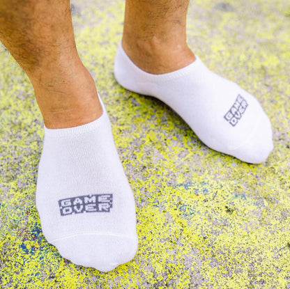 Below the Ankle Hidden Invisible No-Show Cotton Foot Socks with Retro Game Print