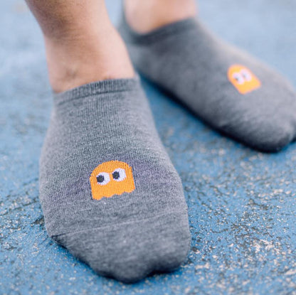 Below the Ankle Hidden Invisible No-Show Cotton Foot Socks with Retro Game Print