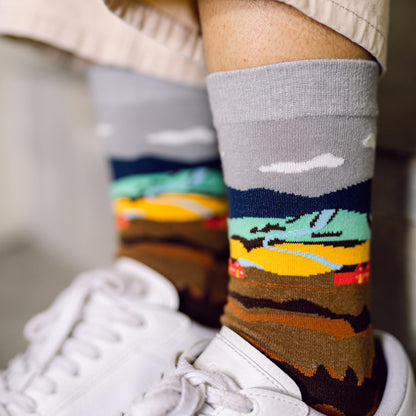 The Simple Life Printed Crew Length Socks