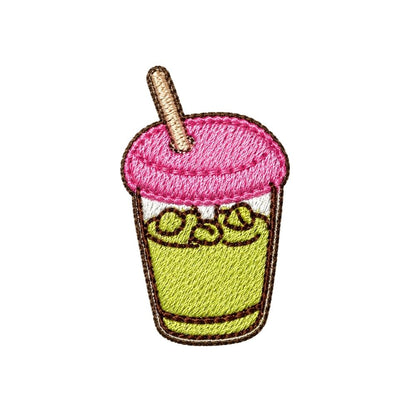 Iced Matcha Embroidered Premium Cotton Socks | Caffeine Club Collection