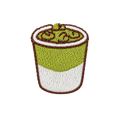 Iced Matcha 2 Embroidered Premium Cotton Socks | Caffeine Club Collection