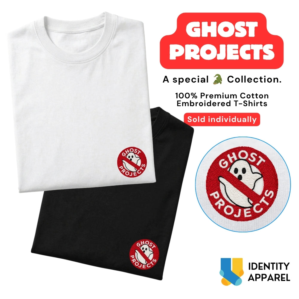 Ghost Projects Embroidered Premium Cotton T-Shirt | Buwaya Collection