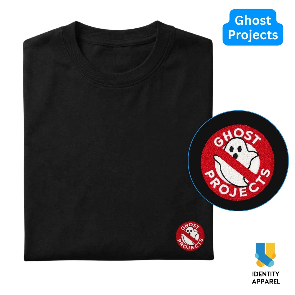 Ghost Projects Embroidered Premium Cotton T-Shirt | Buwaya Collection