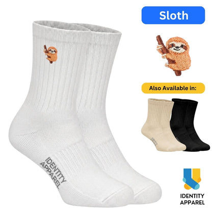 Cute Animals Embroidered Basic Cotton Socks | IDENTITY Apparel
