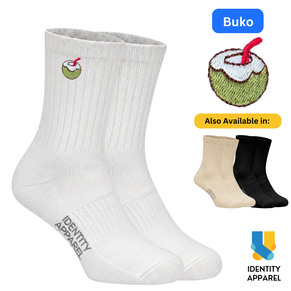 Buko Embroidered Cotton Socks | Medyas ng Bayan Collection
