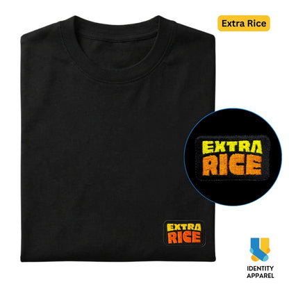 Extra Rice Embroidered Premium Cotton T-Shirt | Barangay Basics Collection