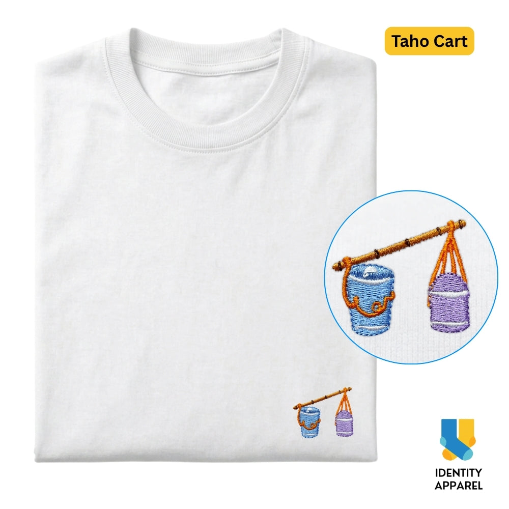 Taho Cart Embroidered Premium Cotton T-Shirt | Barangay Basics Collection