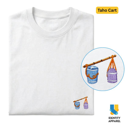 Taho Cart Embroidered Premium Cotton T-Shirt | Barangay Basics Collection