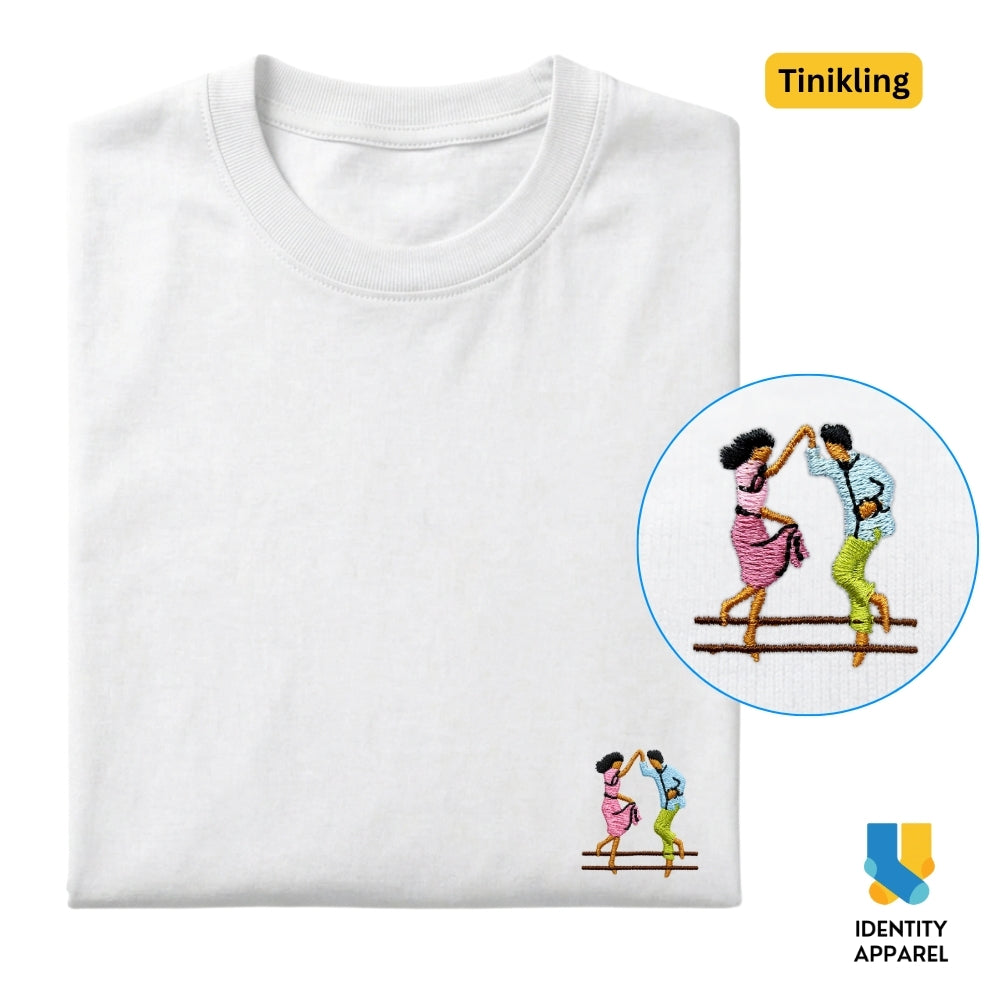 Tinikling Embroidered Premium Cotton T-Shirt | Barangay Basics Collection