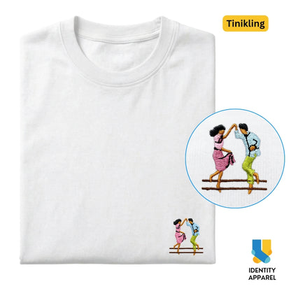 Tinikling Embroidered Premium Cotton T-Shirt | Barangay Basics Collection