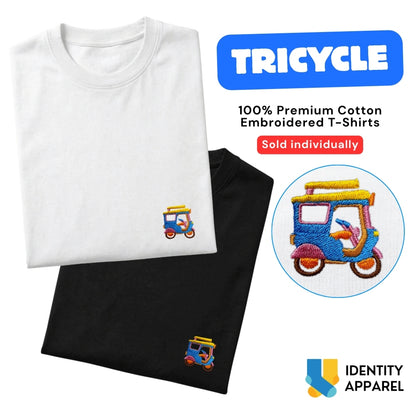 Tricycle Embroidered Premium Cotton T-Shirt | Barangay Basics Collection