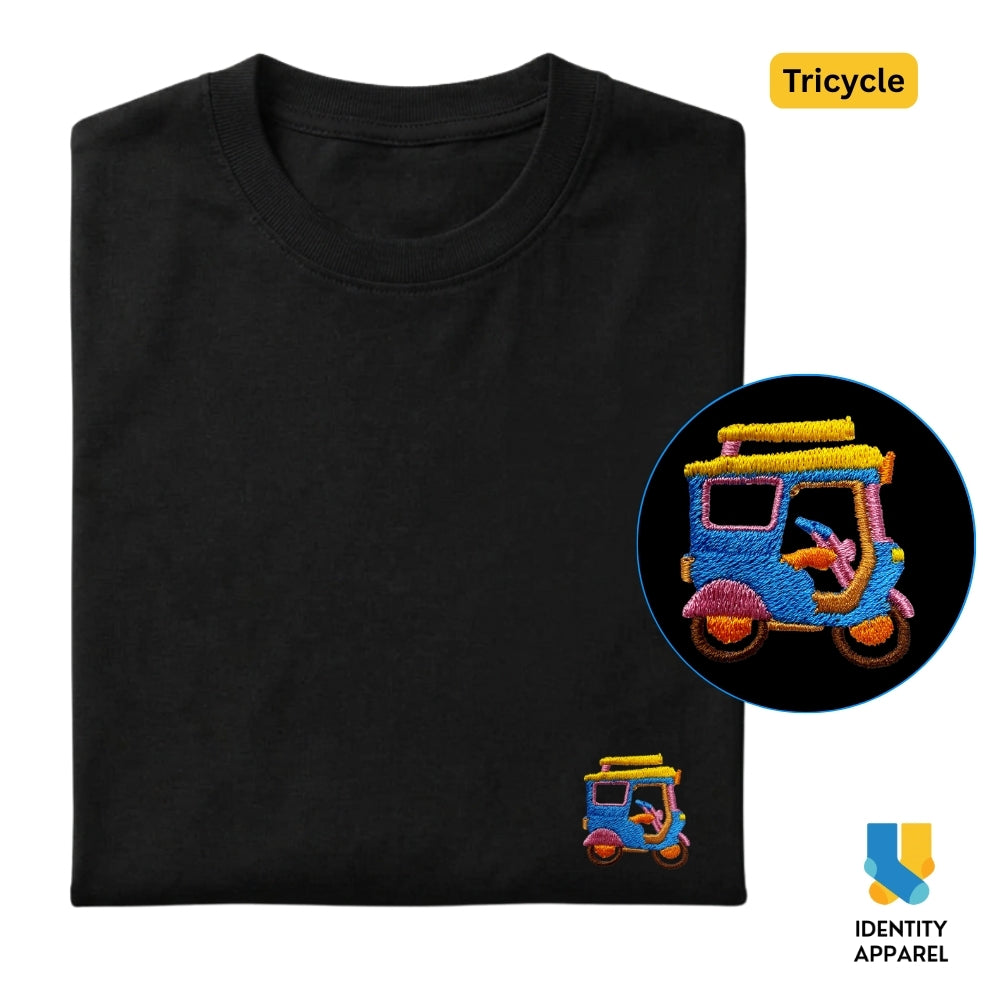 Tricycle Embroidered Premium Cotton T-Shirt | Barangay Basics Collection