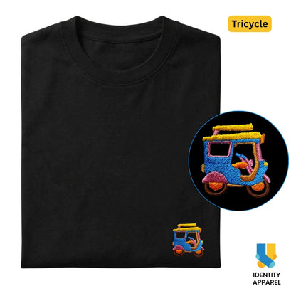 Tricycle Embroidered Premium Cotton T-Shirt | Barangay Basics Collection